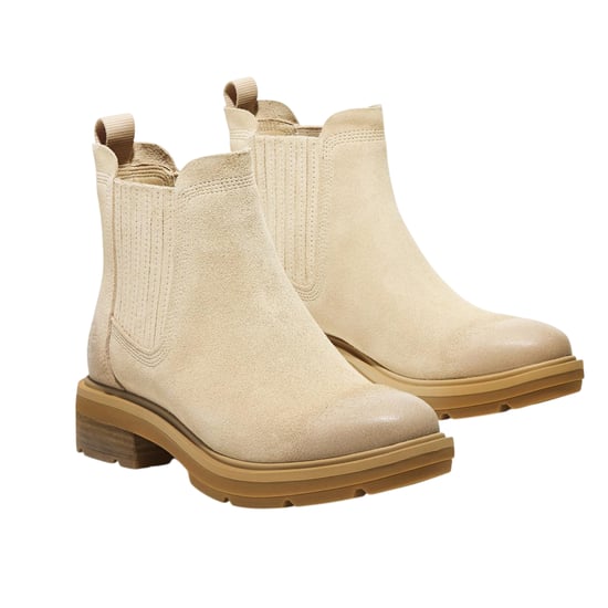Timberland - "Brimfield" Stiefeletten für Damen, Wildleder, Blockabsatz (Hellbeige) - Image 3