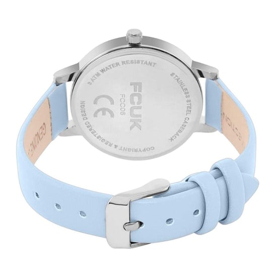 French Connection - "FCUK" Analoge Armbanduhr für Damen, Leder (Himmelblau) - Image 2