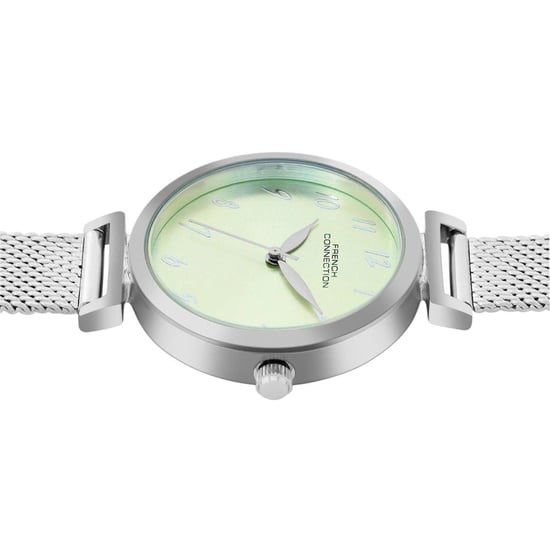 French Connection - Analoge Armbanduhr für Damen, Netz Riemen, Alltag (Seegrün) - Image 3