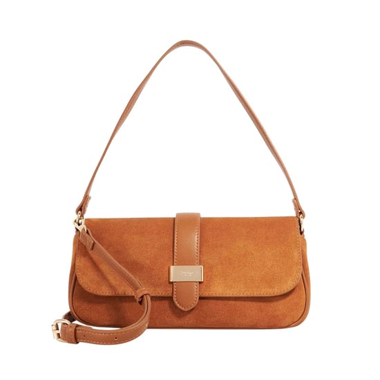 Dune London - "Delsees" Schultertasche, Wildleder (Hellbraun) - Image 1