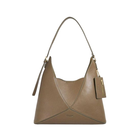 Dune London - "Lo Dinidearest" Schultertasche, Leder (Khakigrün) - Image 1
