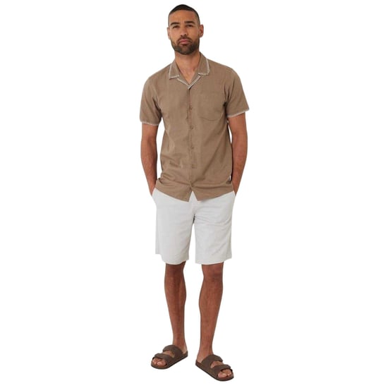 Threadbare - "Burnley" Hemd für Herren, kurzärmlig (Braungrau) - Image 1