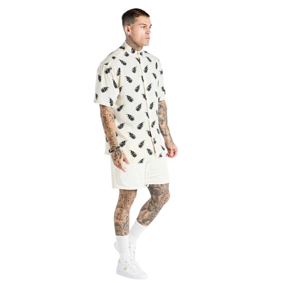 SikSilk - "Space Jam" Hemd für Herren (Ecru) - Image 4