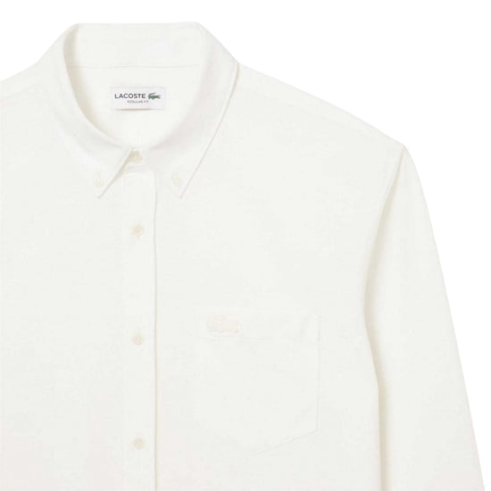 Lacoste - Hemd für Herren, Baumwolljersey, Regulär (Cremefarbe) - Image 3