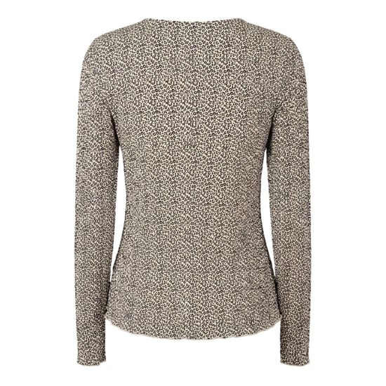 Pieces - Bluse für Damen, Rundhalsausschnitt, leger, Langärmlig (Natürlich) - Image 2