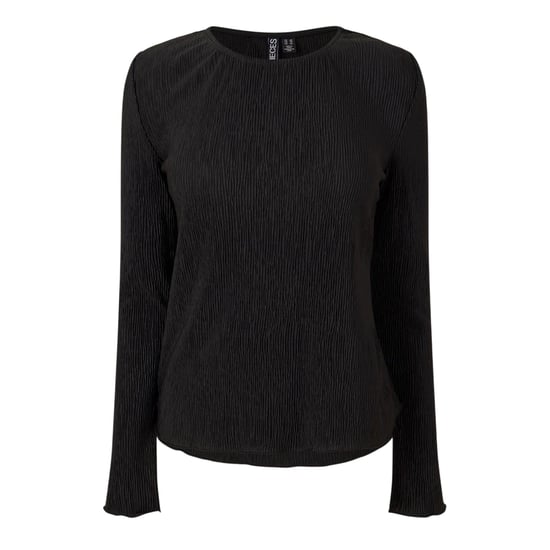 Pieces - Bluse für Damen, Rundhalsausschnitt, leger, Langärmlig (Schwarz) - Image 1