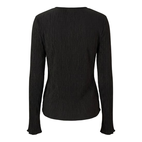 Pieces - Bluse für Damen, Rundhalsausschnitt, leger, Langärmlig (Schwarz) - Image 2