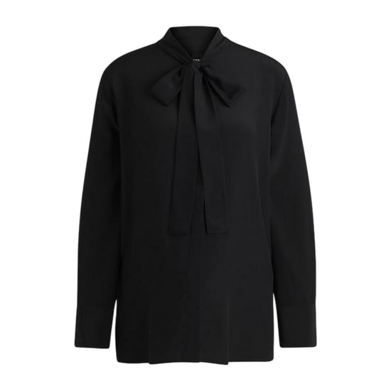 Boss - Bluse für Damen, Krawatten-Kragen, Langärmlig (Schwarz) - Image 1