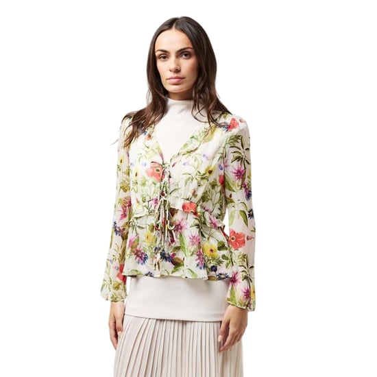 French Connection - "Monica" Bluse für Damen, Langärmlig (Weiß/Bunt) - Image 1