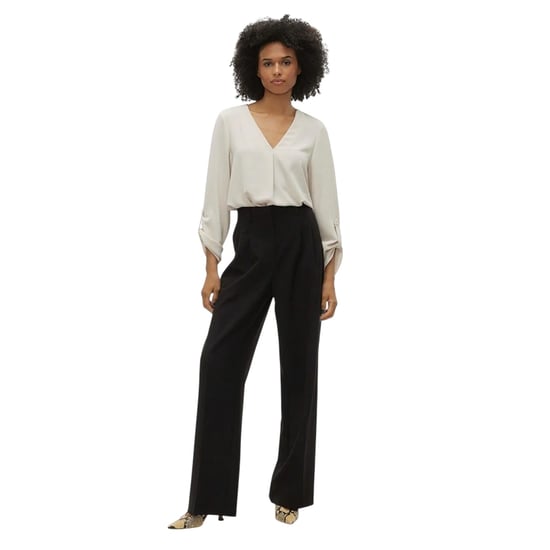 Vero Moda - Bluse für Damen, V-Ausschnitt, Langärmlig (Bimsstein) - Image 1