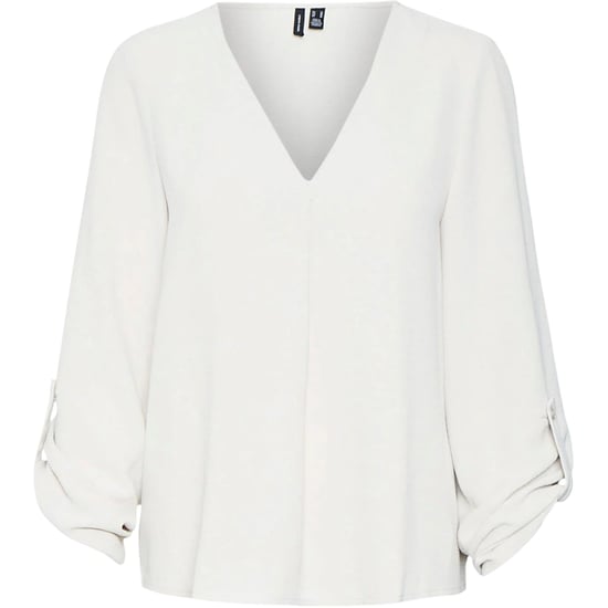 Vero Moda - Bluse für Damen, V-Ausschnitt, Langärmlig (Bimsstein) - Image 2