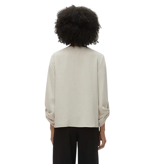 Vero Moda - Bluse für Damen, V-Ausschnitt, Langärmlig (Bimsstein) - Image 3