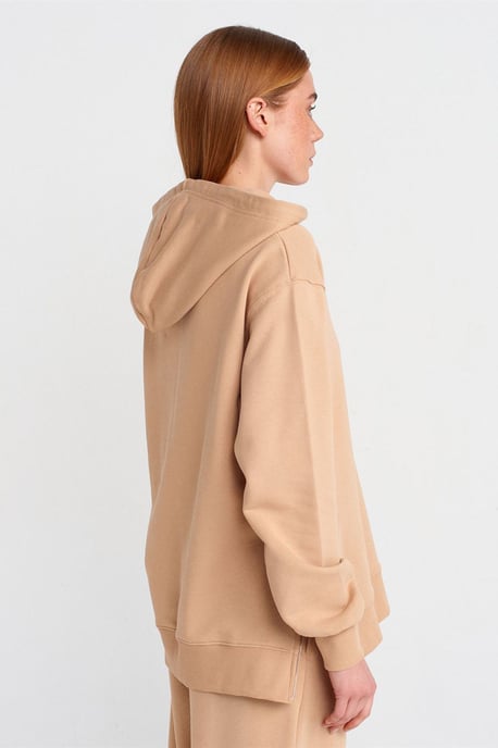 Übergröße Baumwoll-Hoodie mit Reißverschluss vorne - Image 2