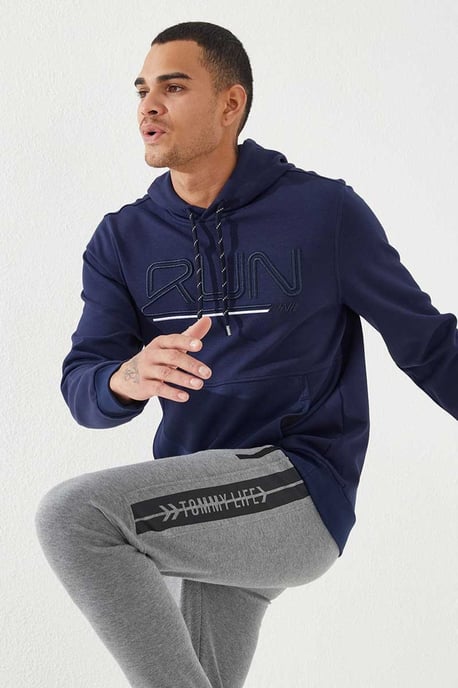 Tommy Life Hoodie für Herren mit Logo-Print - Marineblau - Image 3