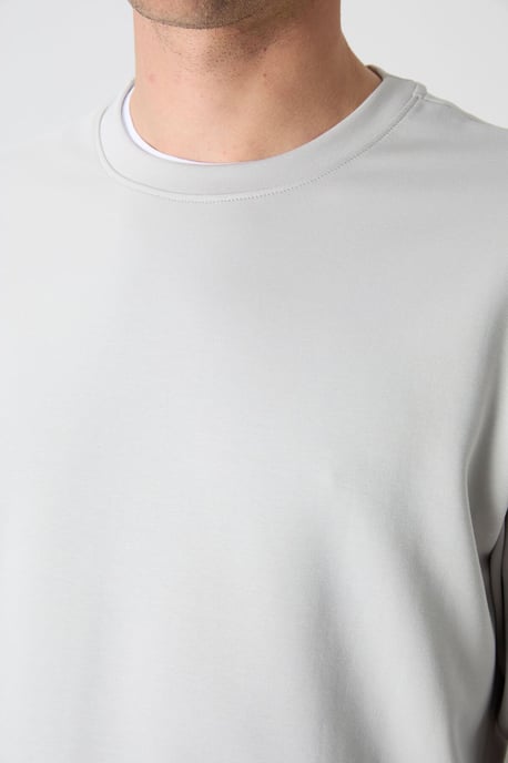 Herren Unifarben Rundhals-Sweatshirt - Image 4
