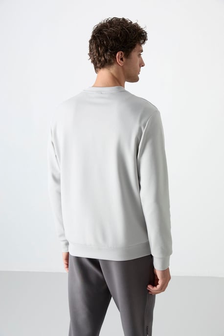 Herren Unifarben Rundhals-Sweatshirt - Image 6