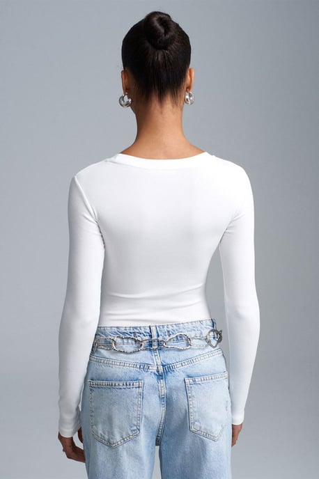 Slim Fit Rundhals-Jersey-Body - Image 2