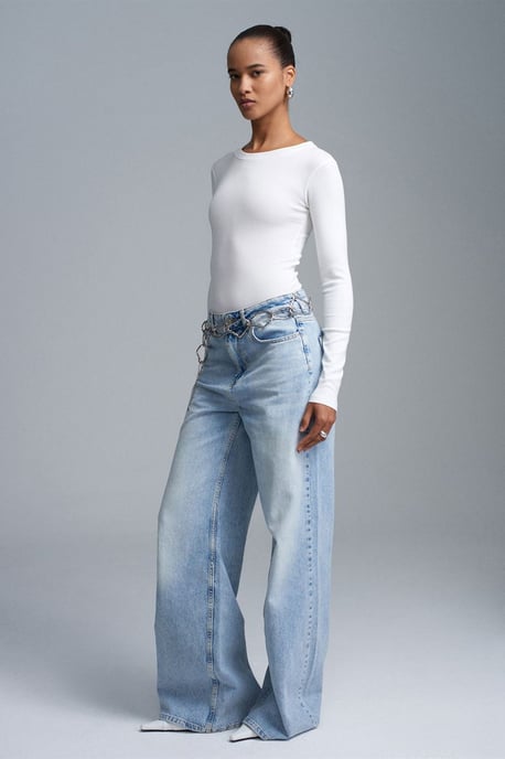 Slim Fit Rundhals-Jersey-Body - Image 3
