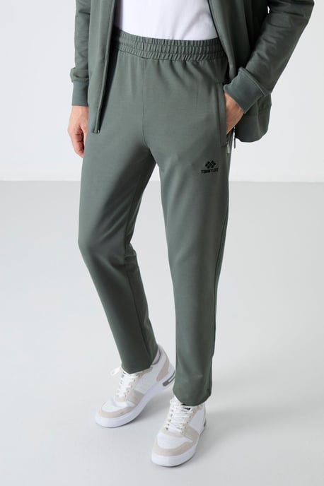 Herren Relaxed Fit Sweatshirt mit Reißverschlusskragen und Hose Set - Image 5