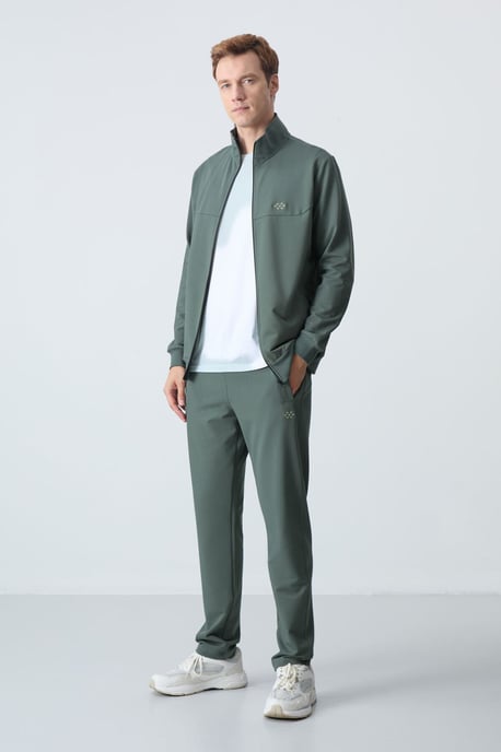 Herren Sweatshirt mit Reißverschlusskragen und Hose Set - Image 1