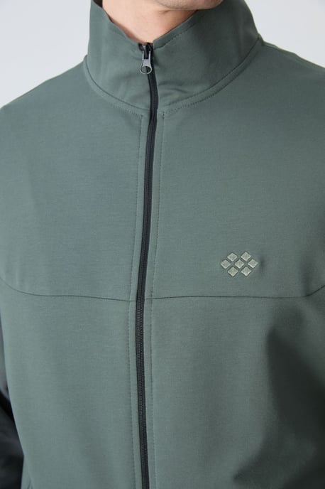 Herren Sweatshirt mit Reißverschlusskragen und Hose Set - Image 4