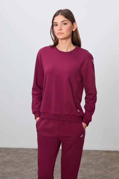 Oversized Sweatshirt- und Hose-Set aus Baumwolle-Polyester - Image 2