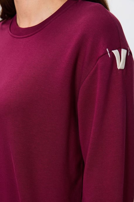 Oversized Sweatshirt- und Hose-Set aus Baumwolle-Polyester - Image 4