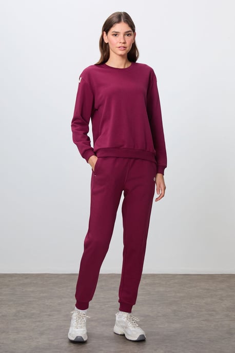 Oversized Sweatshirt- und Hose-Set aus Baumwolle-Polyester - Image 5