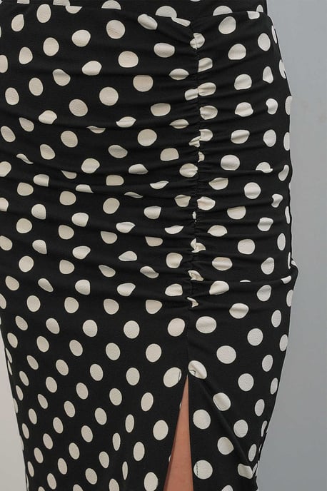 Hochtaillierte Polka Dot Midi-Rock - Image 4