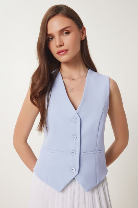 Crop-Button-Weste - Image 2