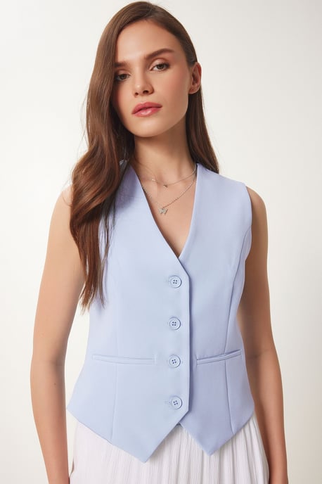 Crop-Button-Weste - Image 3