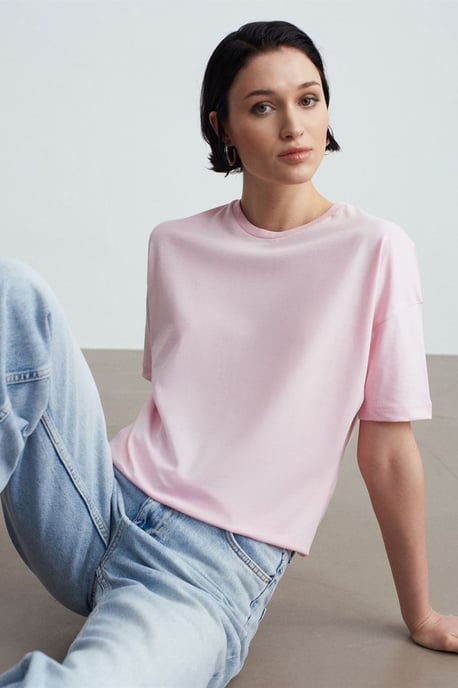 Damen Baumwoll Rundhalsausschnitt T-Shirt - Image 2