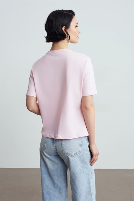 Damen Baumwoll Rundhalsausschnitt T-Shirt - Image 3
