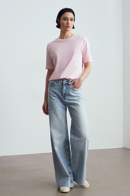 Damen Baumwoll Rundhalsausschnitt T-Shirt - Image 4