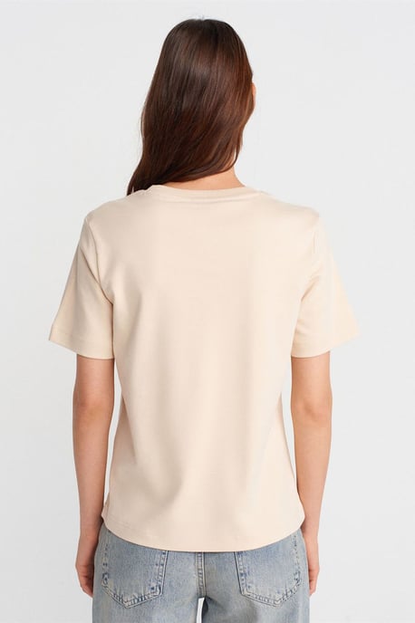 Damen Baumwoll Rundhalsausschnitt T-Shirt - Image 2