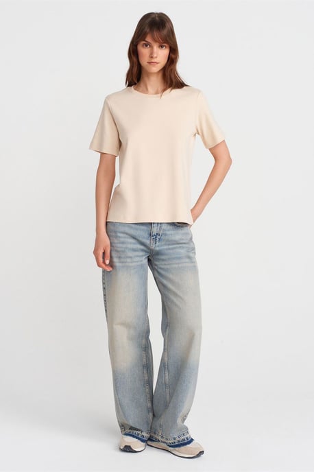 Damen Baumwoll Rundhalsausschnitt T-Shirt - Image 4