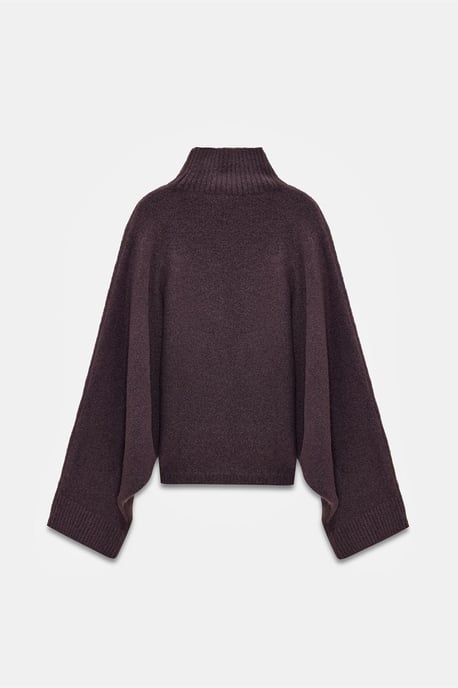 Übergroßer gerippter Rollkragenpullover - Image 6