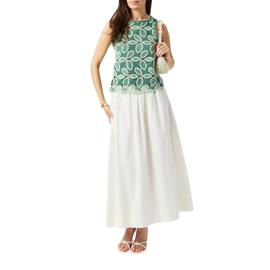 Vero Moda - Bluse für Damen, Rundhalsausschnitt, Spitze, Ärmellos (Birke) - Image 1