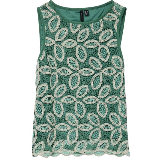 Vero Moda - Bluse für Damen, Rundhalsausschnitt, Spitze, Ärmellos (Birke) - Image 2