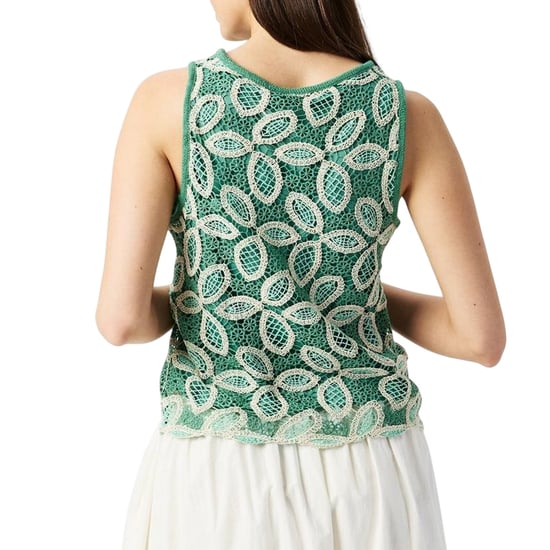 Vero Moda - Bluse für Damen, Rundhalsausschnitt, Spitze, Ärmellos (Birke) - Image 3