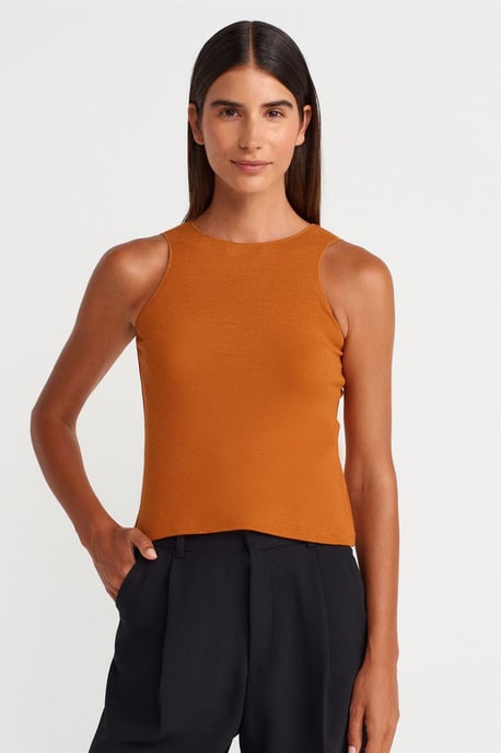 Taillierte Rippenshirt ohne Ärmel - Image 1