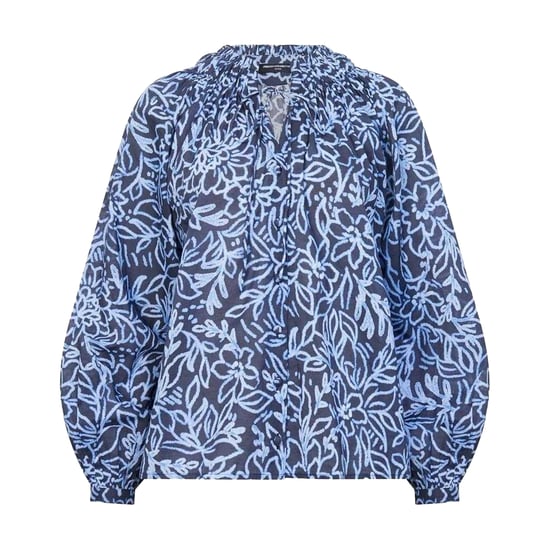 French Connection - Bluse für Damen, leger (Blaues Blumenmuster) - Image 2