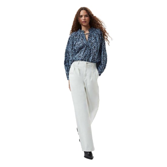 French Connection - Bluse für Damen, leger (Blaues Blumenmuster) - Image 4