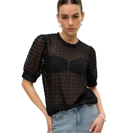 Vero Moda - Bluse für Damen, Rundhalsausschnitt, leger (Schwarz) - Image 1