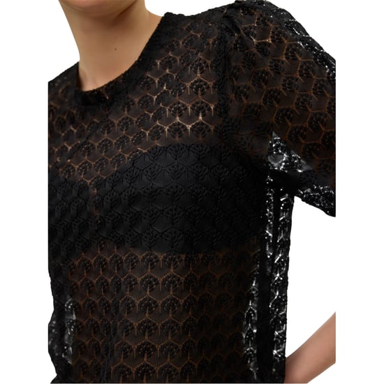 Vero Moda - Bluse für Damen, Rundhalsausschnitt, leger (Schwarz) - Image 4