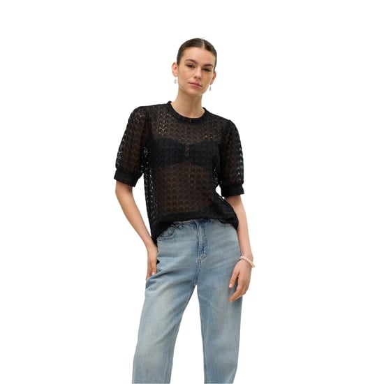 Vero Moda - Bluse für Damen, Rundhalsausschnitt, leger (Schwarz) - Image 5