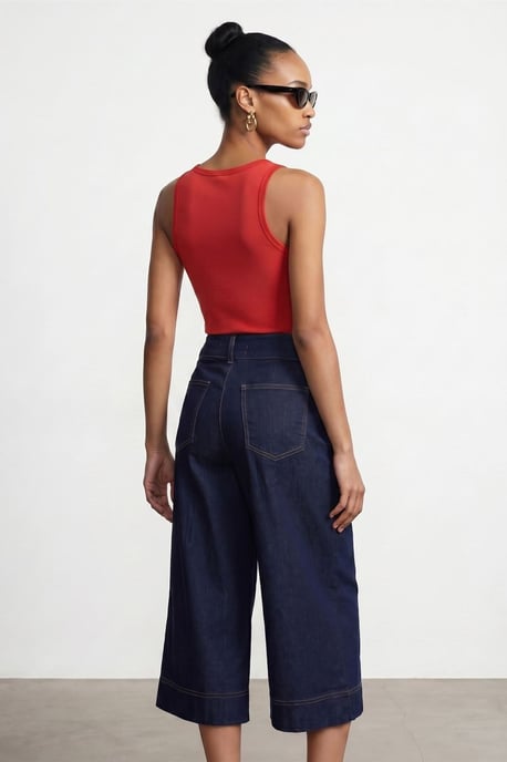 Bestickte ärmellose Slim-Fit-Jersey-Bluse - Image 2