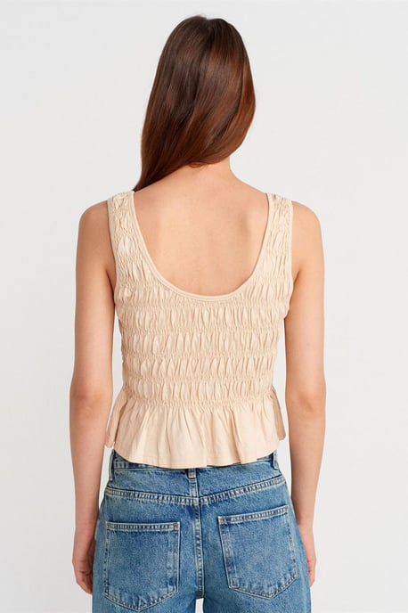 Texturierte Baumwoll-Modal-Crop-Cami-Bluse - Image 2