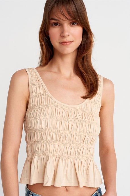 Texturierte Baumwoll-Modal-Crop-Cami-Bluse - Image 3