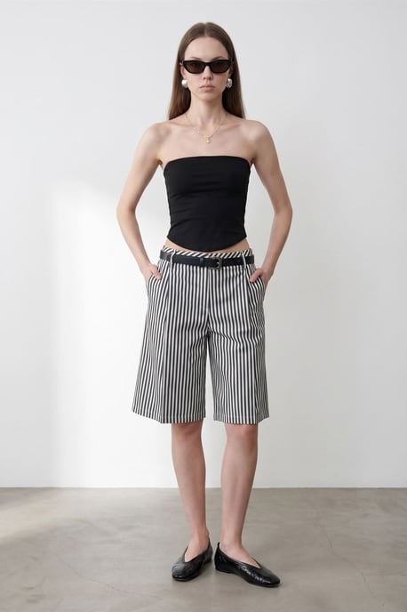 Damen Strapless Crop Bandeau Top - Image 4